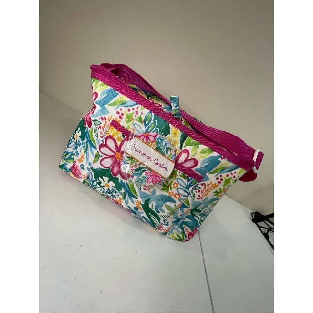 Floral NWT insulated bag pink large by Arcadia